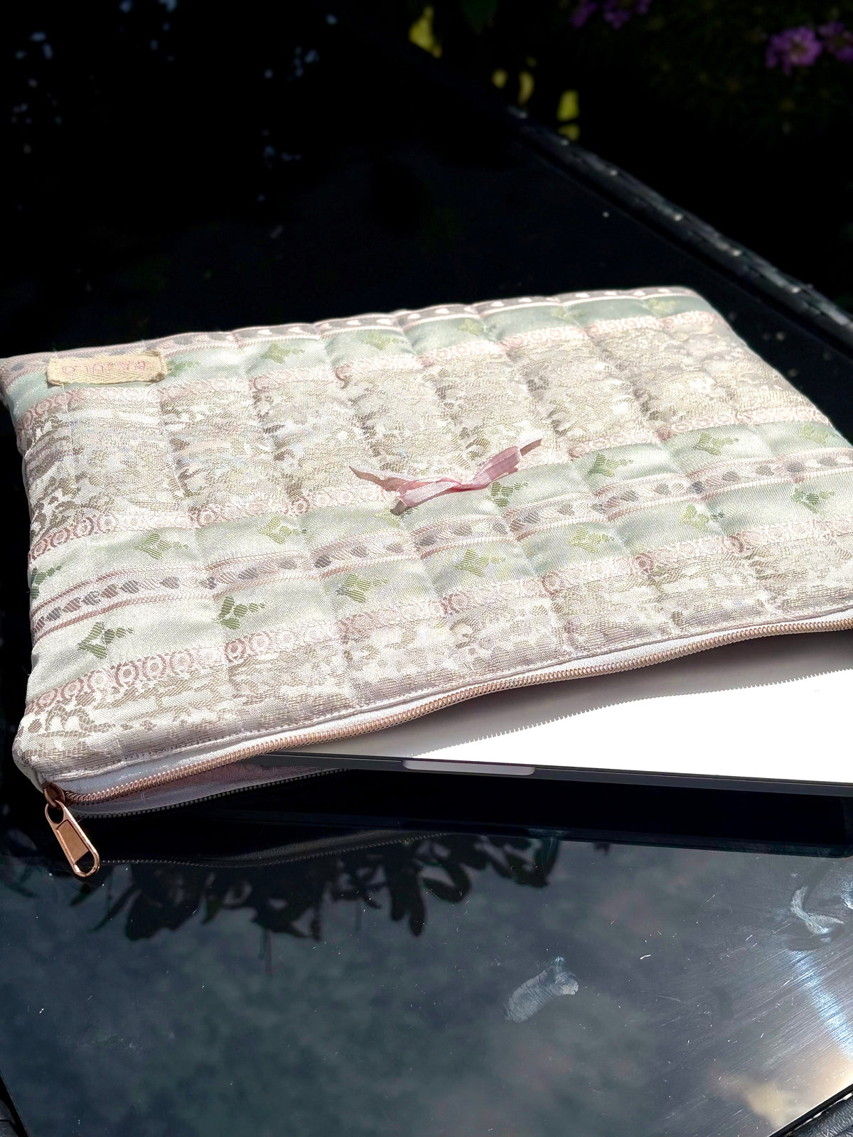 Laptop-Tasche „Spring Dream“ – Handmade Zipper Bag