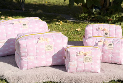 Handgenähte Zipperbag „Wolkenzauber“ ☁️🩷