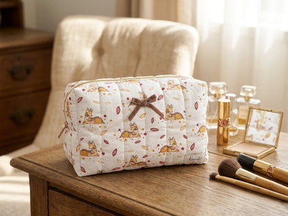 Handgenähte Zipperbag „Waldliebe“ 🦌🤎