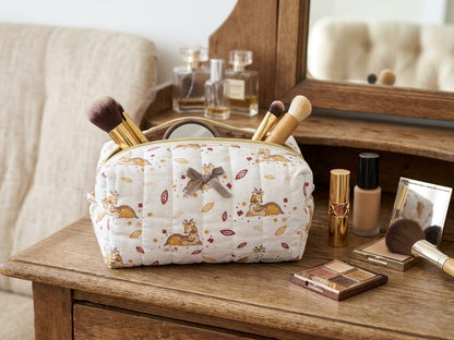 Handgenähte Zipperbag „Waldliebe“ 🦌🤎