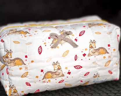 Handgenähte Zipperbag „Waldliebe“ 🦌🤎