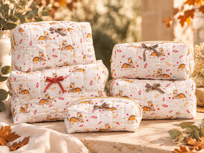 Handgenähte Zipperbag „Waldliebe“ 🦌🤎